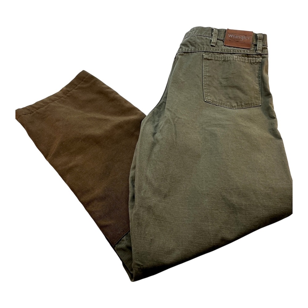 Wrangler ProGear Pants Mens Brown Canvas Brush Guard Hunting Snake Pants 44x32
